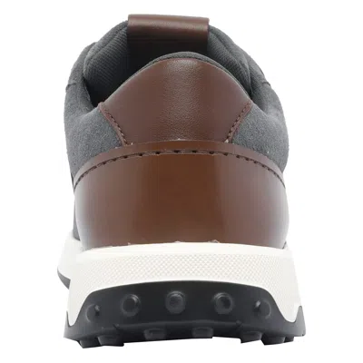 Tod's Suede Leather Sneakers In Gray