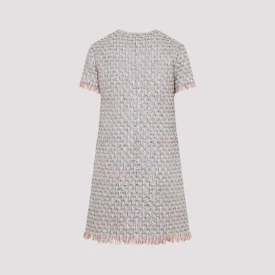 Valentino Knee Length Dress Fringe Detailing In Pink