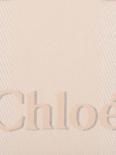 Chloé Tote Bag With Shoulder Strap And Top Handles In White