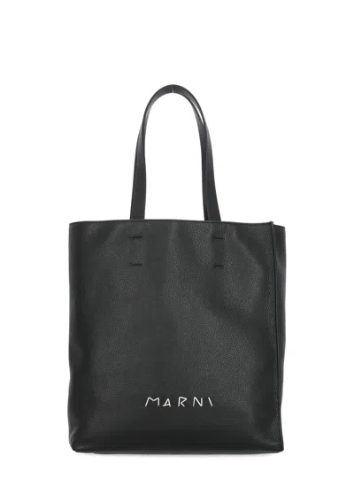 Marni Museo Soft New Large Shoulder Bag In Black