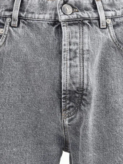 Brunello Cucinelli Straight Leg Jeans With Faded Effect And Five-pocket Design In Gray