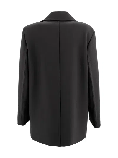 Max Mara Double-breasted Caban In Black