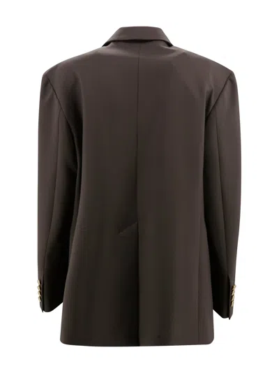 P.a.r.o.s.h Tailored Jacket With Button Detailing And Flap Pockets In Brown
