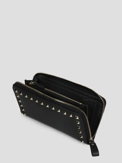 Valentino Rockstud Studs Leather Wallet