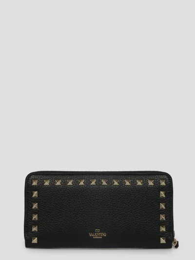 Valentino Rockstud Studs Leather Wallet
