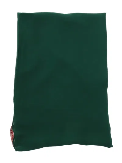 Max Mara Logo Patch Scarf In Green