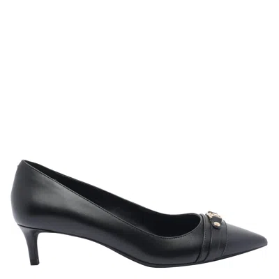 Michael Michael Kors 45mm Logo-plaque Pointed-toe Pumps In Black