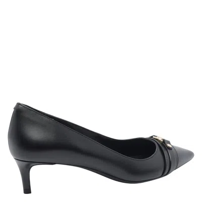 Michael Michael Kors 45mm Logo-plaque Pointed-toe Pumps In Black