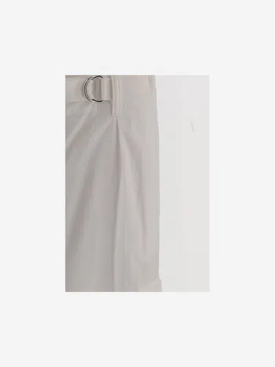Tory Burch Cotton Cargo Pants In White