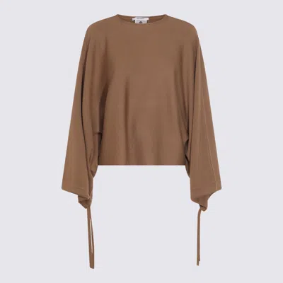 Max Mara Fine Wool Yarn Sweater In Brown