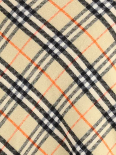 Burberry Fringed Checked Wool And Cashmere-blend Cape In Multi