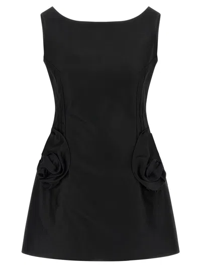 Magda Butrym Mini Dress With Rosehip Detail In Black