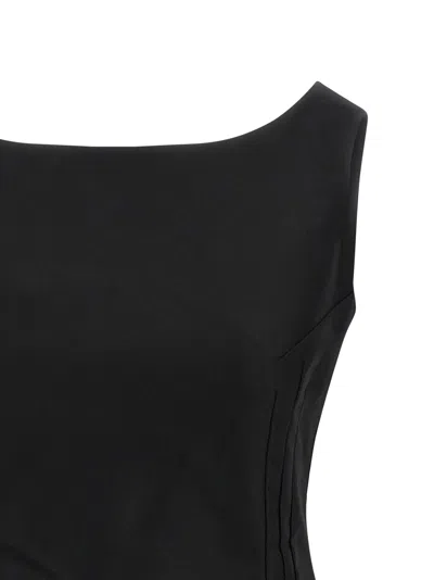 Magda Butrym Mini Dress With Rosehip Detail In Black