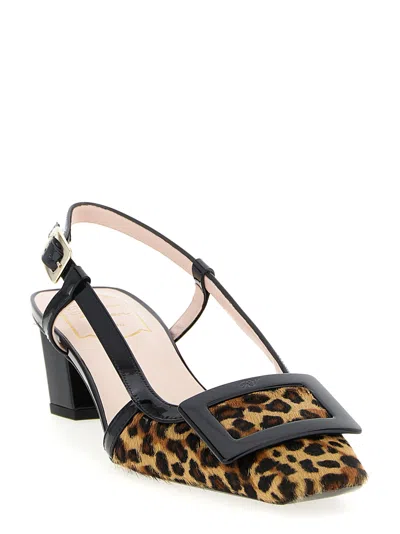 Roger Vivier Chic Slingback Block Heel Pump In Black