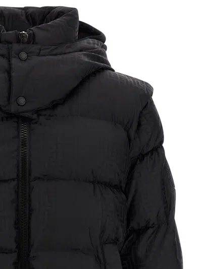 Balmain Monogram Pb Labirinto Down Jacket In Black