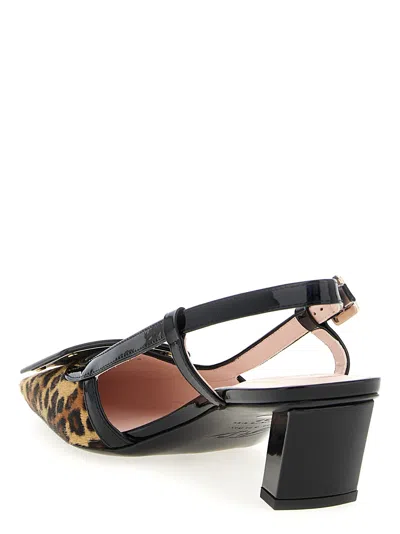 Roger Vivier Chic Slingback Block Heel Pump In Black