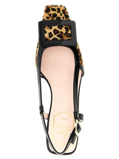 Roger Vivier Chic Slingback Block Heel Pump In Black