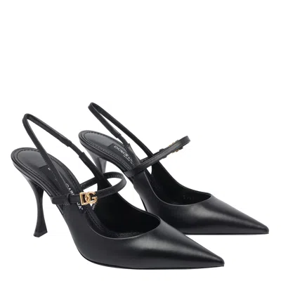 Dolce & Gabbana 90mm Slingback Heels In Black