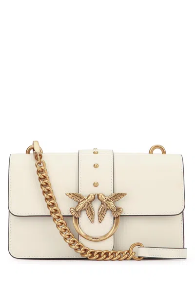 Pinko Love One Classic Slouchy Clutch In White
