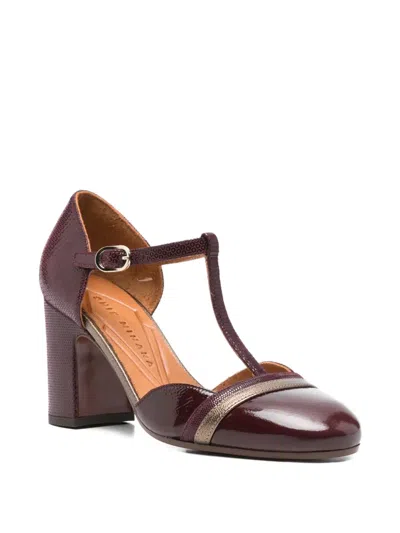 Chie Mihara 65mm Miver Sequin-embellished T-bar Pumps In Burgundy