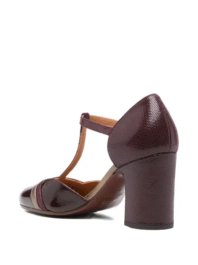 Chie Mihara 65mm Miver Sequin-embellished T-bar Pumps In Burgundy