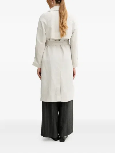 Sisley Paris Belted Double-breasted Trench Coat In Neutral