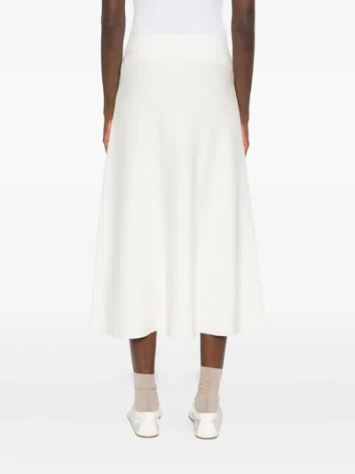 P.a.r.o.s.h A-line Knit Midi Skirt In Neutral