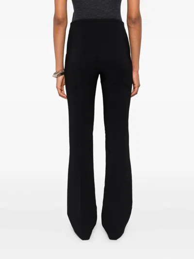 Pennyblack Flat-front Straight-leg Trousers In Black