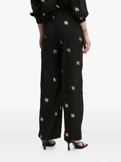 Never Fully Dressed Sun-print Trousers In Black
