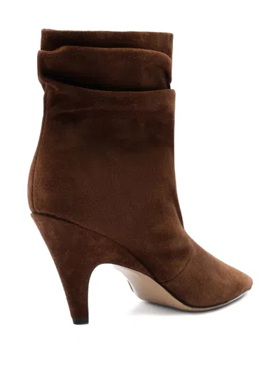 Alexandre Birman Tati Pointed Toe Slouch Bootie In Brown