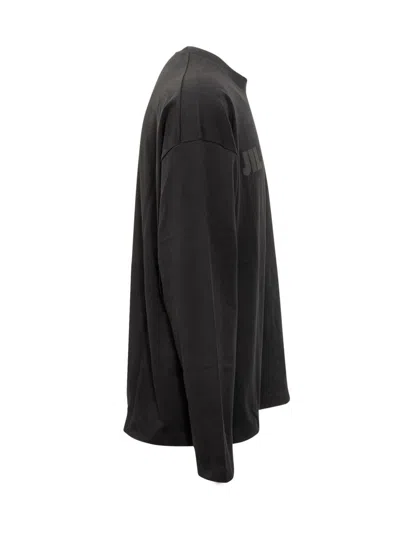 Jil Sander Black Long Sleeve T-shirt In Black
