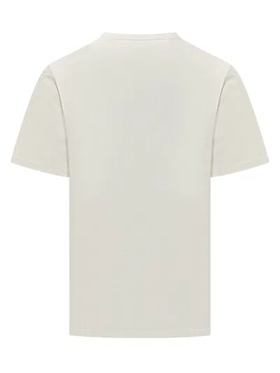 Jil Sander Men White Crewneck T-shirt With Logo Lettering On The Front In Cotton Man