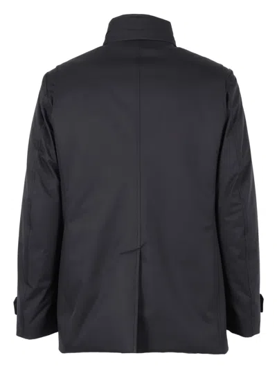 Moorer Skt Arms Jacket With Concealed Hood In Black