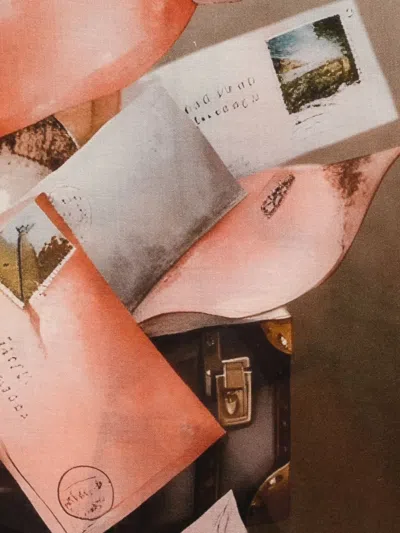 字母印花流苏边围巾