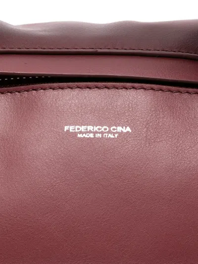 Federico Cina Versatile Shoulder Bag Adjustable Strap In Red
