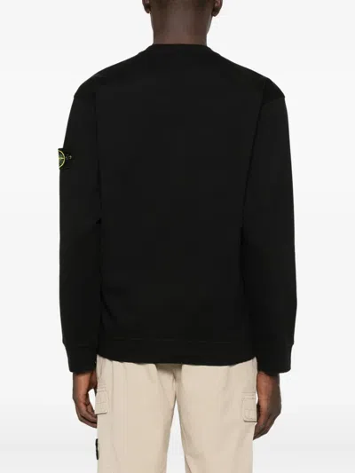 Stone Island Logo Sweatshirt In Black