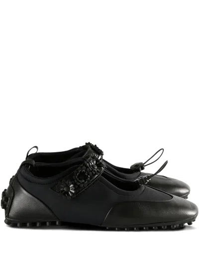 Cecilie Bahnsen Neoprene And Goatskin Leather Flat Shoes In White