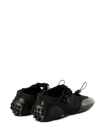 Cecilie Bahnsen Neoprene And Goatskin Leather Flat Shoes In White