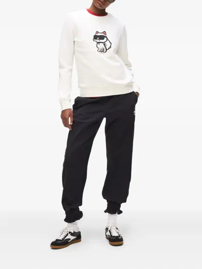 Karl Lagerfeld Choupette-print Sweatshirt In White