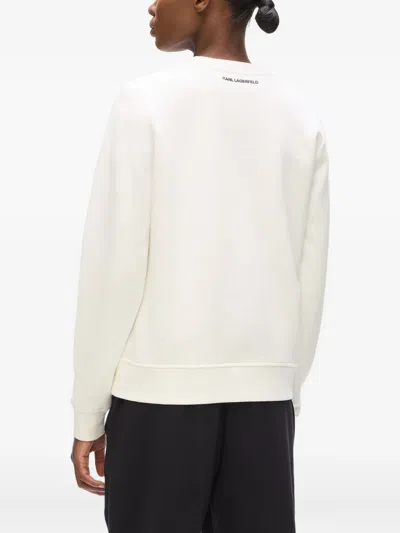 Karl Lagerfeld Choupette-print Sweatshirt In White