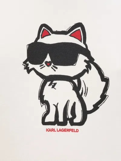 Karl Lagerfeld Choupette-print Sweatshirt In White