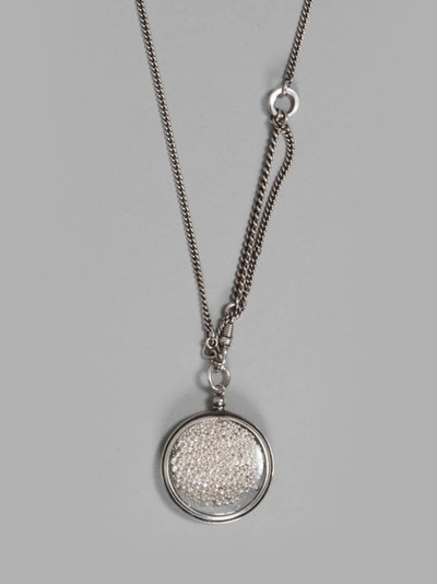 Shop Ann Demeulemeester Women's Silver Necklace With Pendant