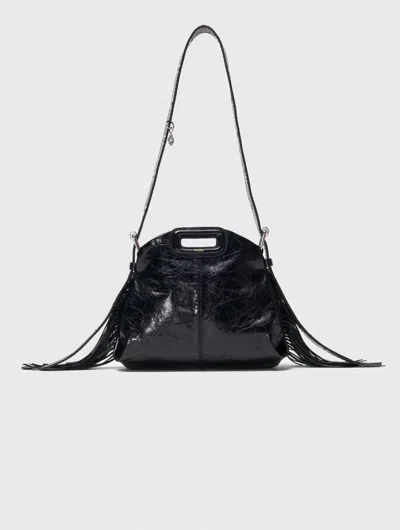 Maje Sac Miss M Mini En Cuir Usé In Black