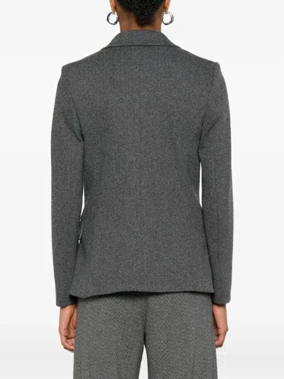 Weekend Max Mara Notched Button-fastening Jacket In Gray