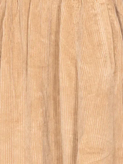 True Avenue Elastic-waist Corduroy A-line Skirt In Neutral