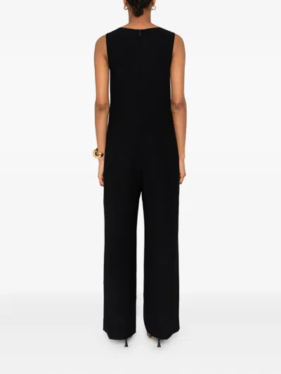 Emporio Armani Sleeveless Long Jumpsuit In Black