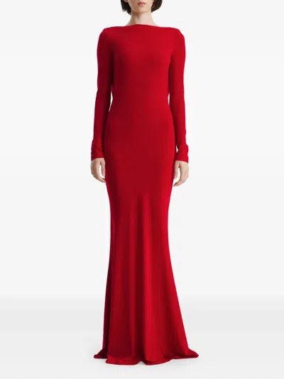 2310 Studio Cowl-back Gown In Red