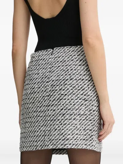 粗花呢A字迷你半身裙