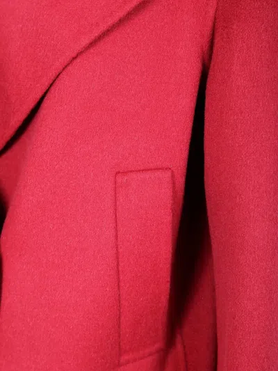 Joseph Double-breasted Wool Jacket In Red