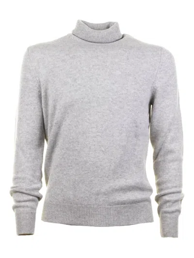 Malo Cashmere Turtleneck Sweater In Gray